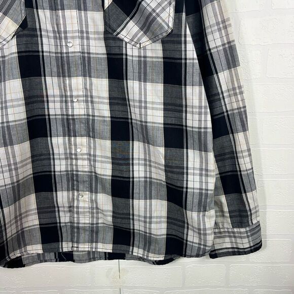 Levis Mens Pearl Snap Button Down Shirt Size XL Western Cowboy - Picture 2 of 15